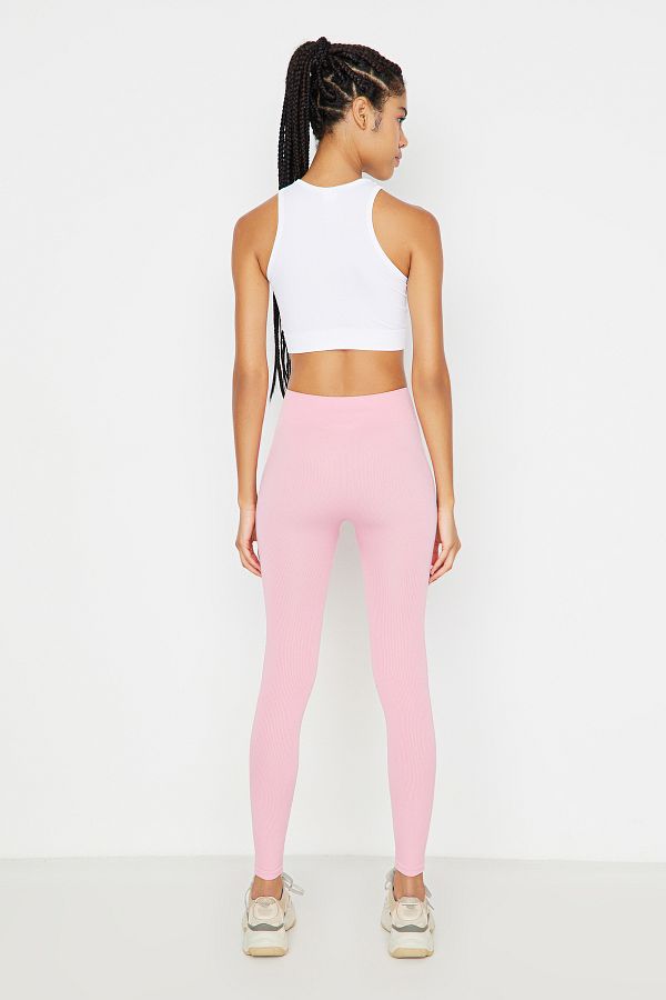 Trendyol Collection Light Pink Seamless Seamless Full Length Knitted Sports Leggings TWOAW20TA0071 Trendyol
