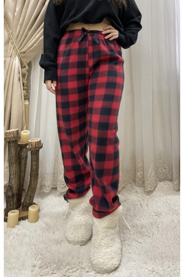 Betimoda Leopard Women's Fleece Pajama Bottoms Winter Elastic Waist Single  Bottom - Trendyol