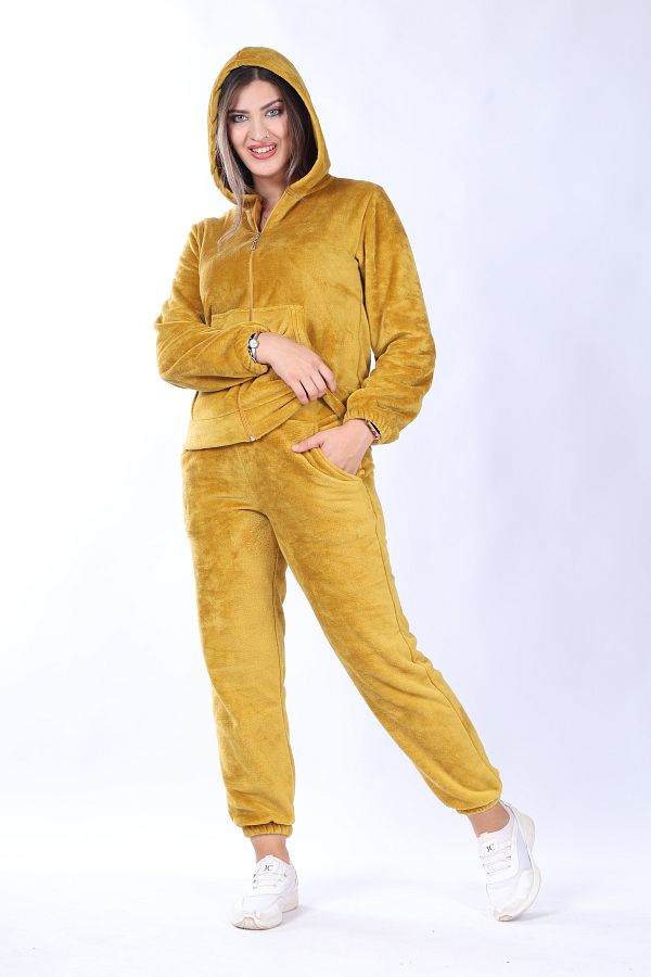Mustard tracksuit womens best sale