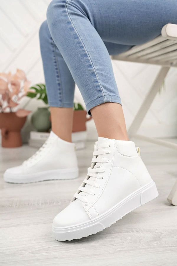 AlbiShoes High rise Long top Women s Sneakers Half toe Boots bootie Trendyol