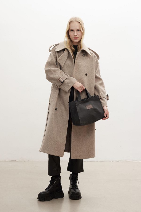 Manuka CUSTOM MADE TRENCH COAT MINK Trendyol