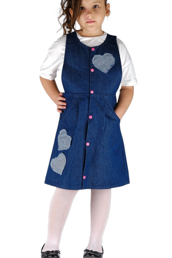 Zesku Dress Kız çocuk Jile Kot Elbise 4/6 Yaş