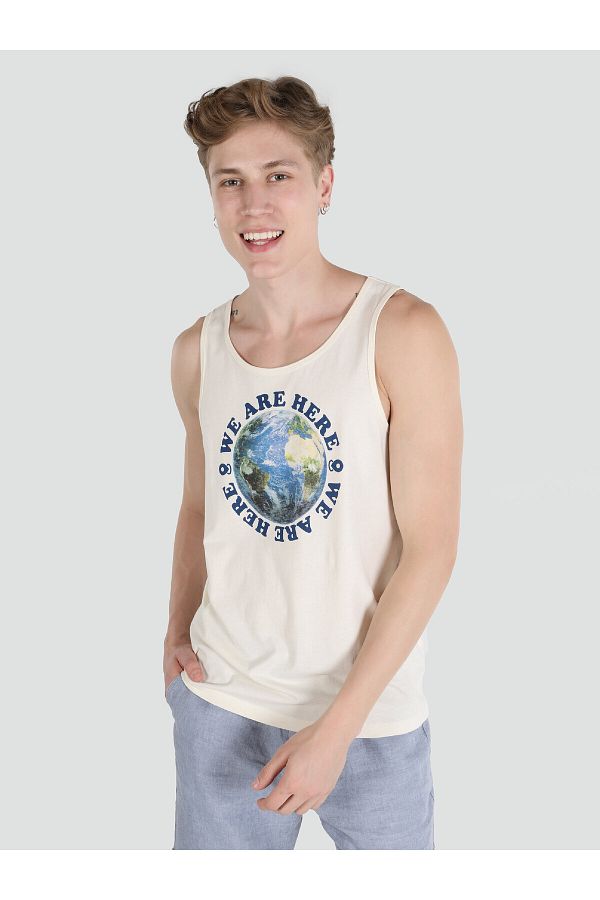 Colin's-Ecru Men's Athlete - Regular Fit Printed 1