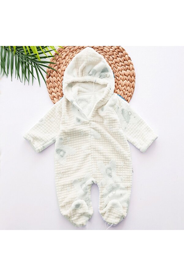 Bebitof Bebitof Ayıcık Desenli Welsoft Bebek Tulumu 70324