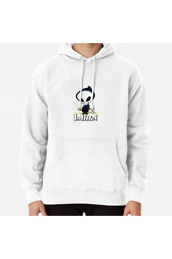 ZOKAWEAR blind skateboards Classic TShirt2579 White Hooded Sweatshirt Hoodie Trendyol