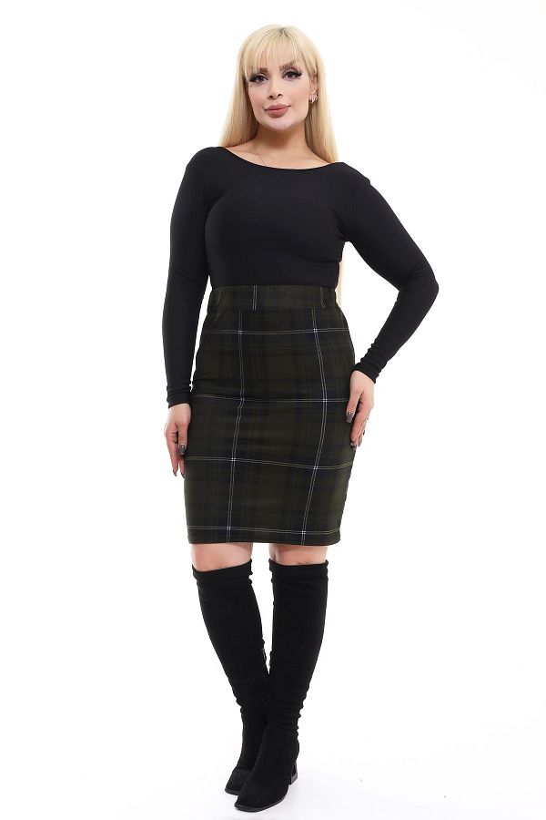 Green pencil skirt xxl sales
