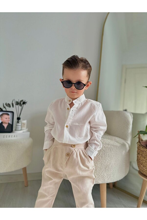 favorimkids Hakim yaka Takım ALT ÜST 2 Lİ Takım (%100 pamuk )