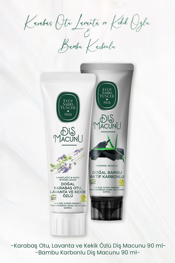 Eyüp Sabri Tuncer-Toothpaste with Lavender and Thyme Extract 90 ml and Bamboo Carbon 90 ml 1