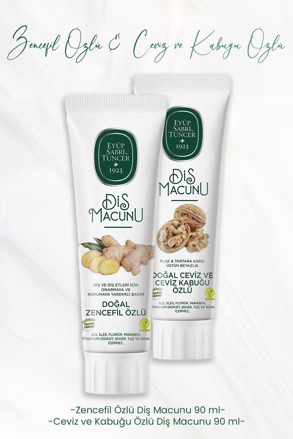 Eyüp Sabri Tuncer-Toothpaste with Ginger Extract 90 ml and Walnut and Shell Extract 90 ml 1
