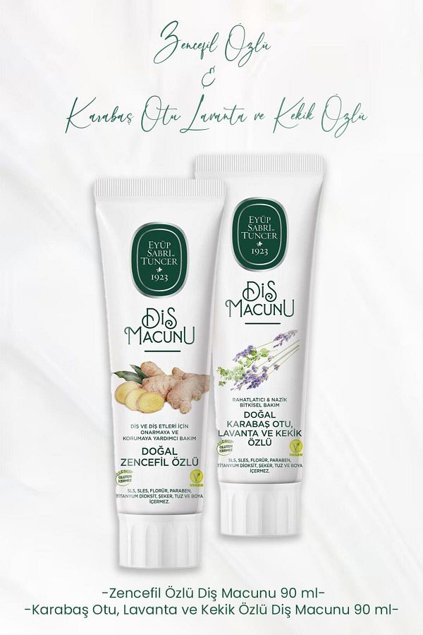 Eyüp Sabri Tuncer-Toothpaste with Ginger Extract 90 ml and Lavender and Thyme Extract 90 ml 1