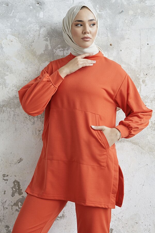 InStyle Miora Flare Double Suit Orange- Trendyol
