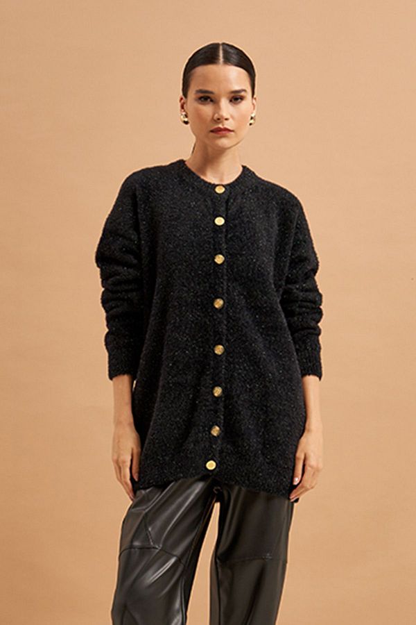 Black angora cardigan store