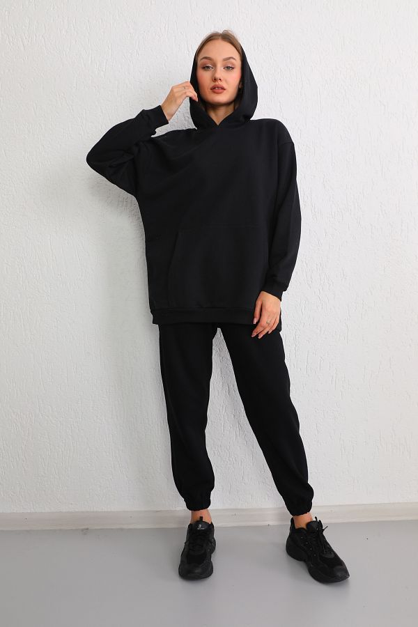 Black ribbed tracksuit 2025