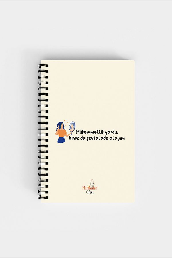 Harikalar Ofisi-I'm Tired of Perfection I'm A Little Bit of Fevkalade Themed 14*19 Lined Notebook 1