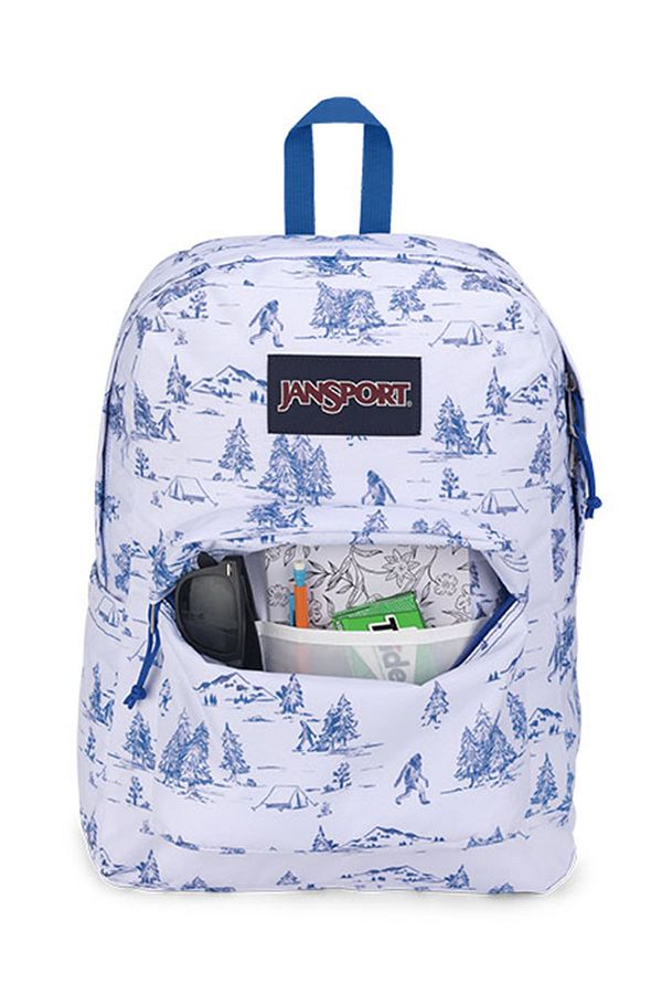 Jansport backpack white and blue online
