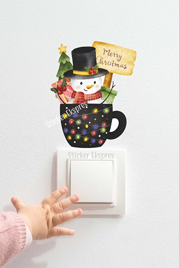 Sticker Ekspres Kupada Kardan Adam K2 Yılbaşı Yeni Yıl Priz Sticker