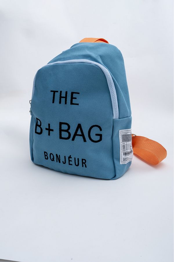 new feel Women s Blue The B Bag Canvas Backpack Trendyol