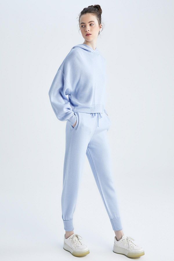 DeFacto-Pantaloni de bază Jogger Knitwear - buzunare, dantelă din cauciuc în talie R1701az22au 1