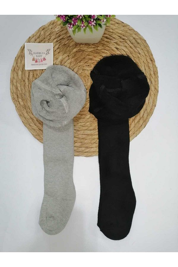 HAZELYA BABY Pantyhose Two Pieces Baby Kids Washed Towel Thermal Cotton Winter Thick Trendyol