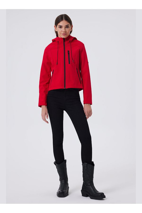 Lee Cooper Winter Jacket Red Basic Trendyol
