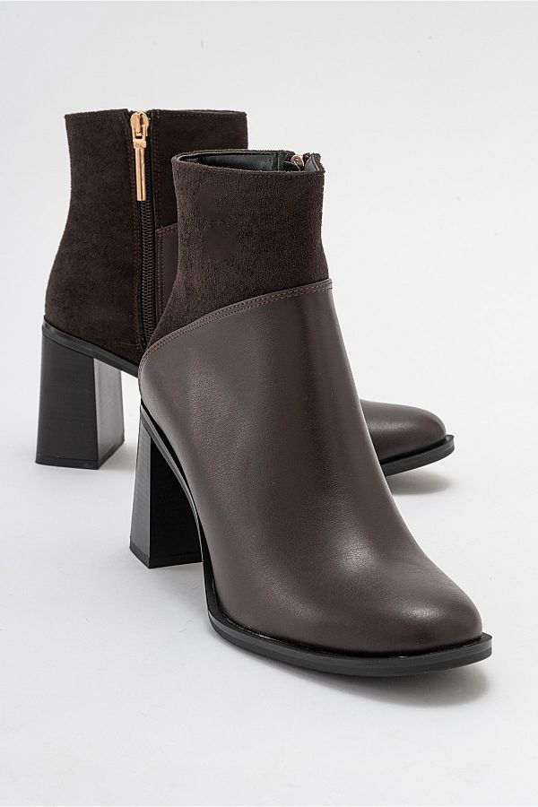LuviShoes-Damskie botki na obcasie ROPA w kolorze brązowym 1