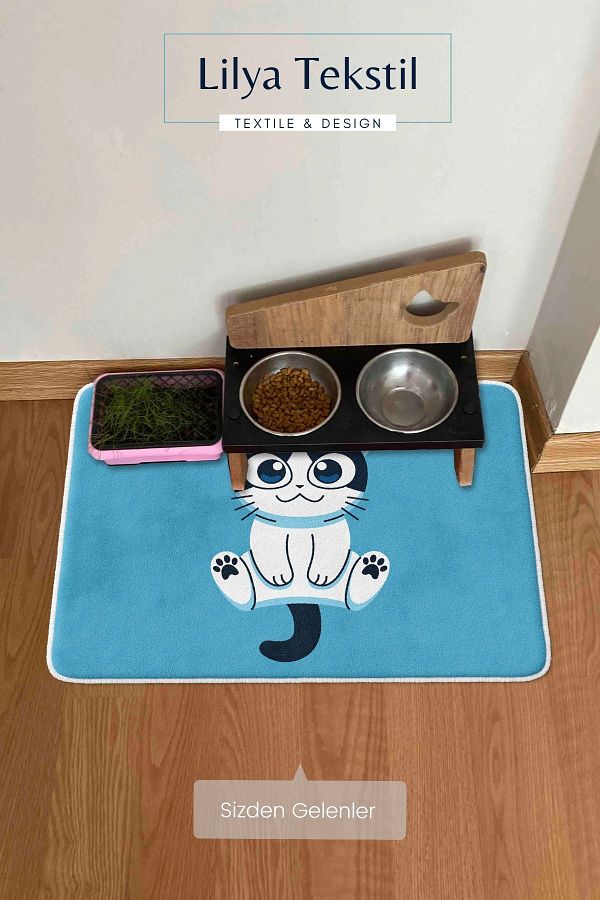 Cat food and water mat clearance