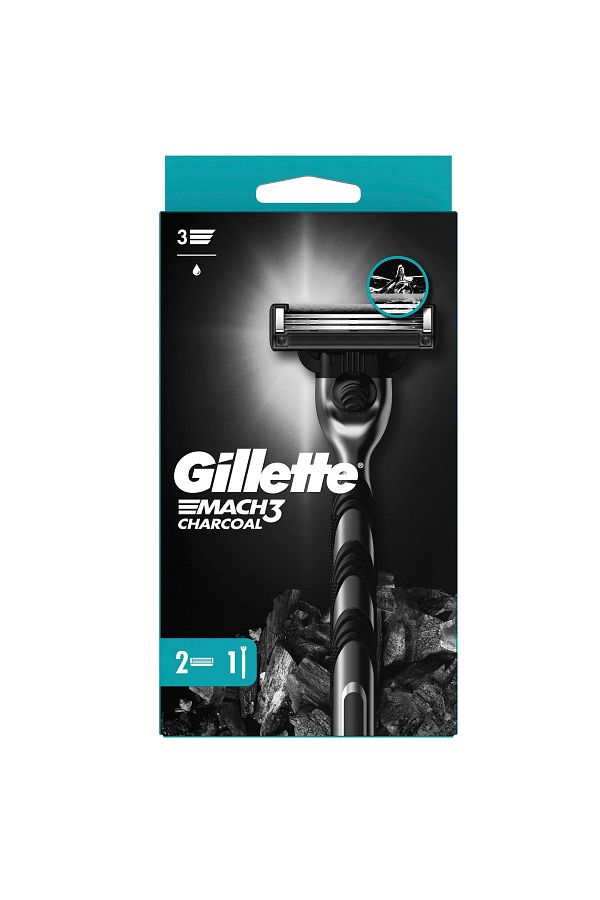 Gillette-Mach3 Charcoal Special Edition 2Replacement+ Machine 1