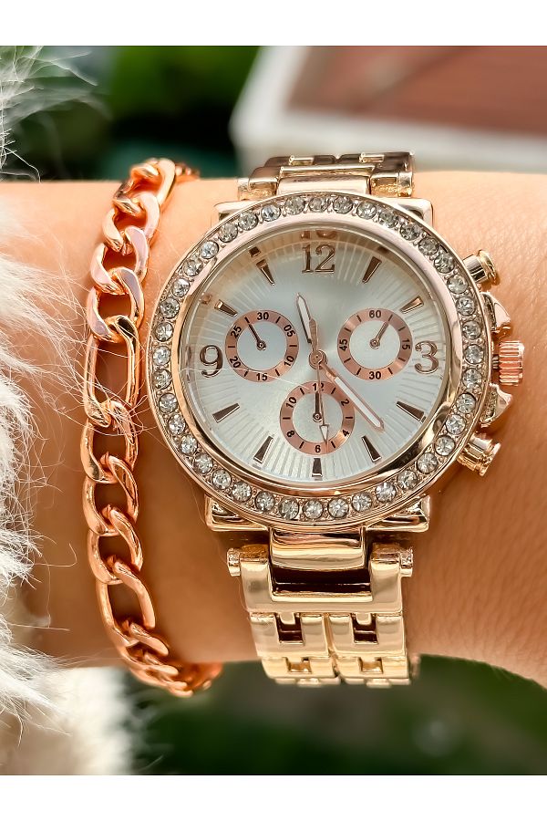 Bonicce Brand Silver Color Stone Stylish Women s Wristwatch Bracelet Trendyol