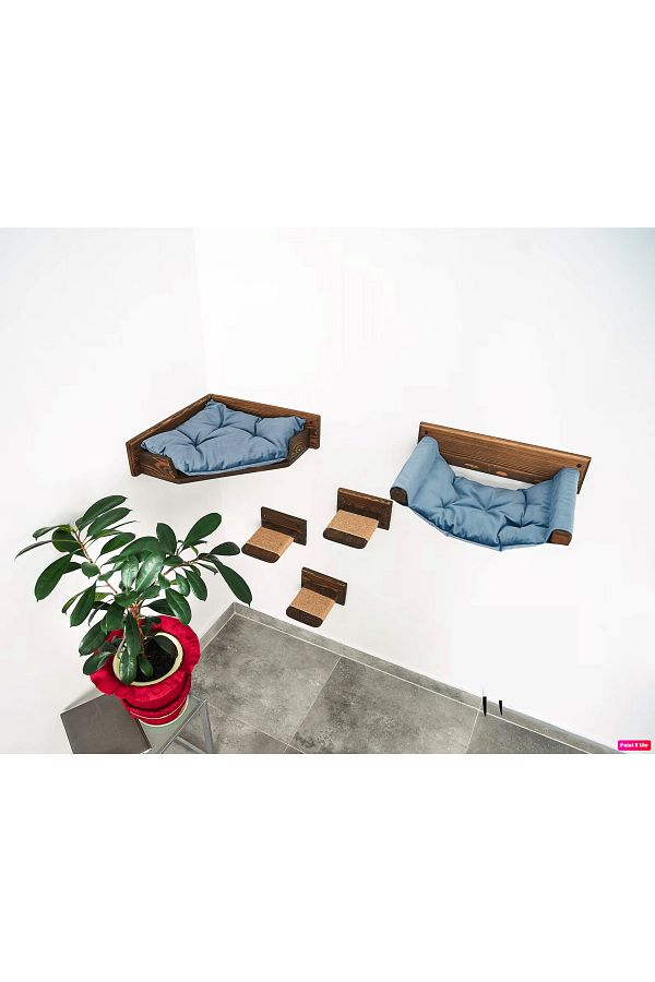 torbreck-Cat Corner Bed Set| Handmade Cat Shelves|Cat Hammock| Cat Steps 1