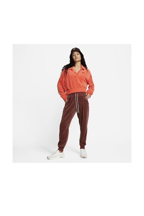Nike Sportswear Velour High Rise Jogger A1 Women s Brown Sweatpants Trendyol