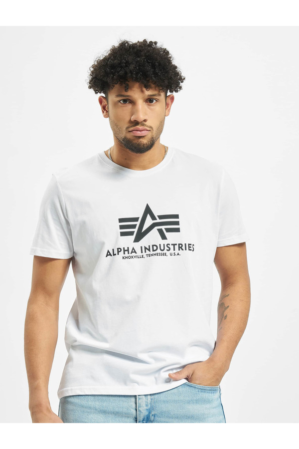 Alpha Industries Maglietta Basic T ML da Uomo Pastel Grey