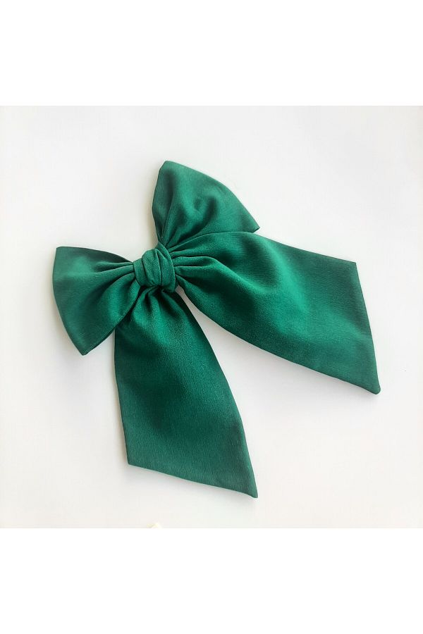 NEW BOWS BANDS-دبوس شعر بمشبك طاحونة كبيرة للفتيات باللون الأخضر 1