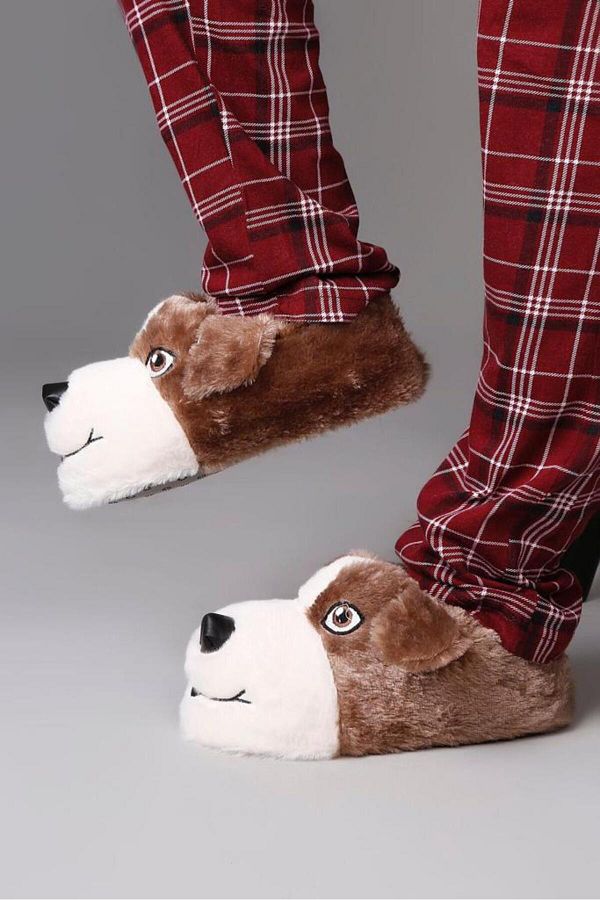 Fluffy dog slippers hot sale