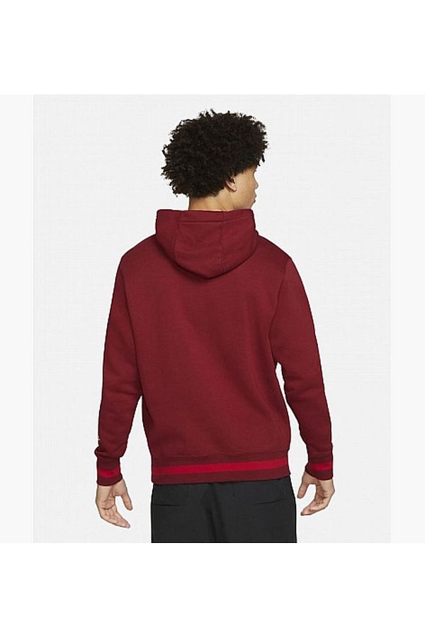 Nike Sportswear Club Men s Fleece Pullover Hoodie Red Trendyol