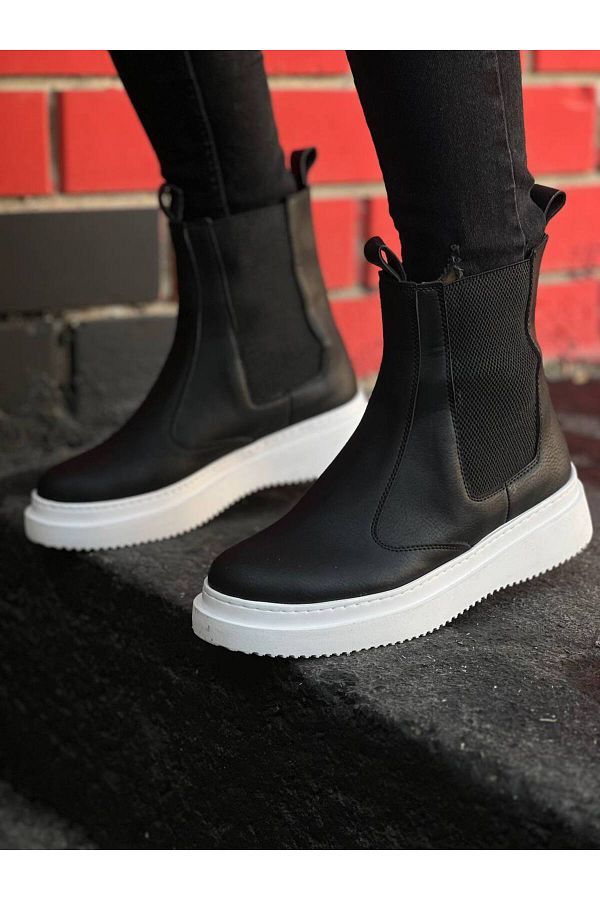 Mens laceless winter boots top