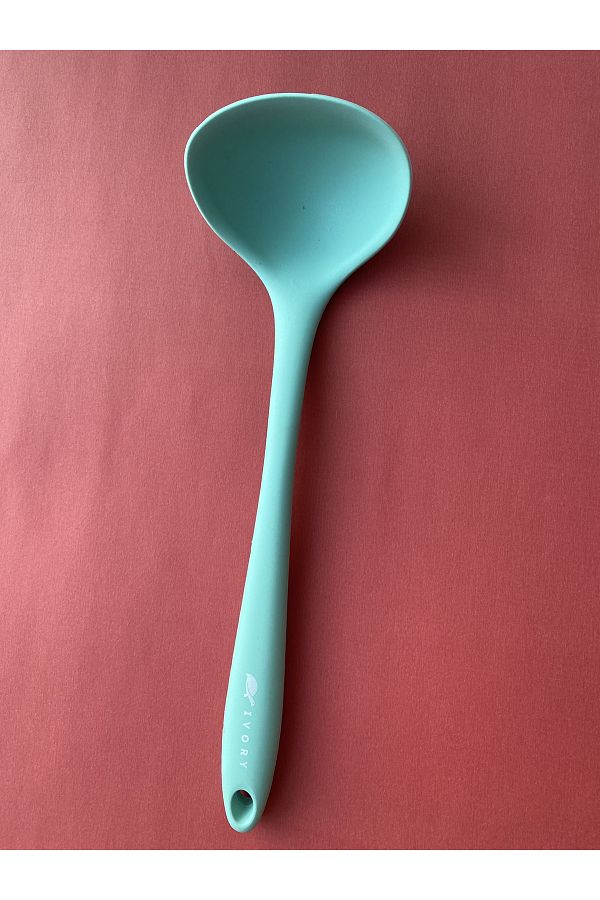 Multiamo-Hard Tip Heat Resistant Fireproof Non-Stick Silicone 28 Cm Ladle 1 Piece 1
