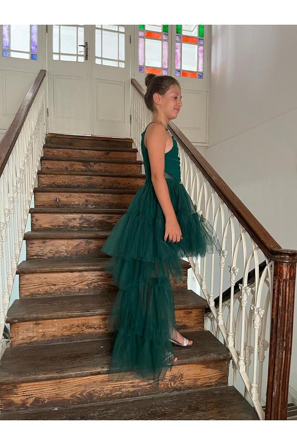 Layered evening skirt outlet
