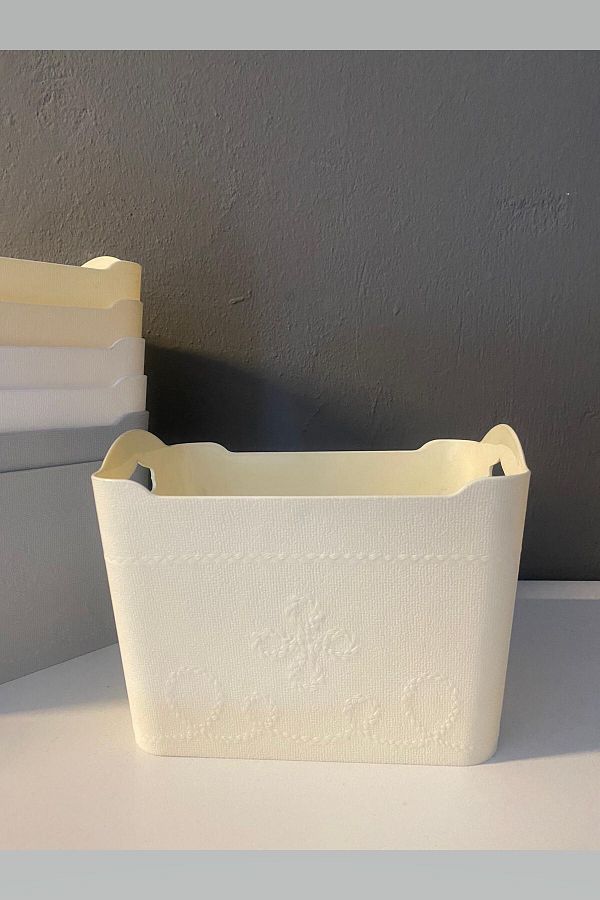 İkram Dünyası-Plastic Organizer Rectangular Patterned Large Set of 2 1