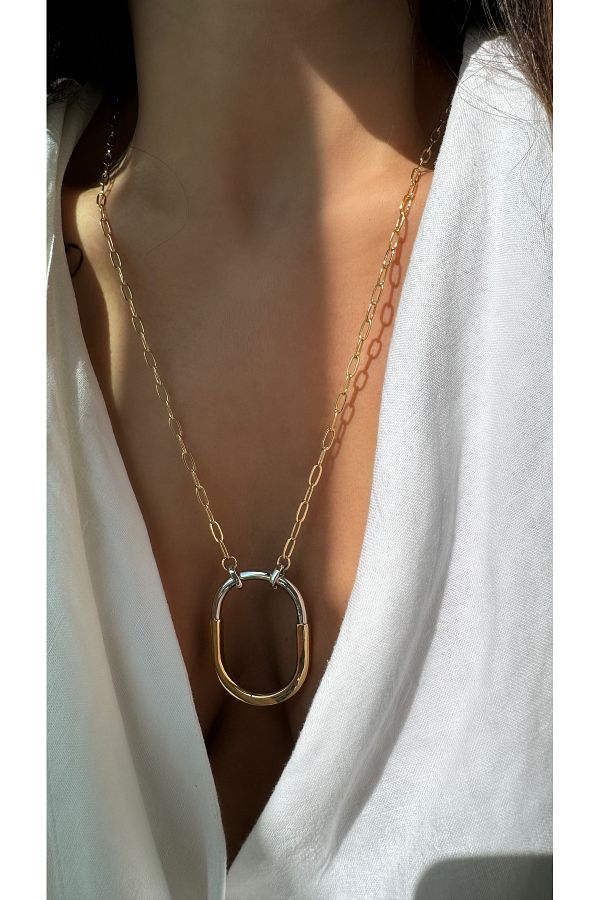 Tiffany lock necklace gold top