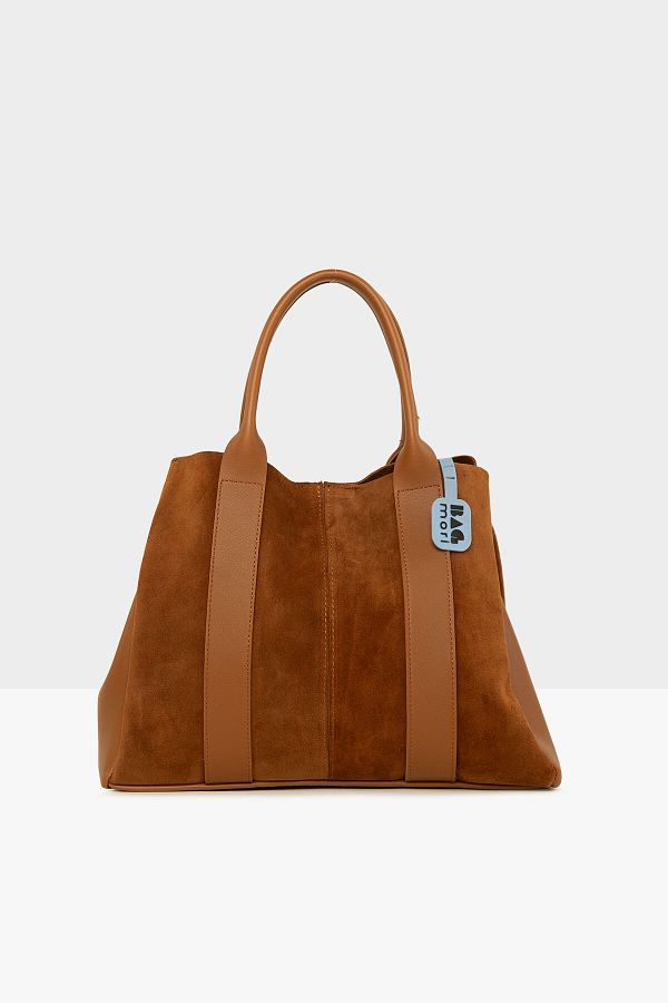 Bagmori-Tan Women's Genuine Leather Thin Double Stripe Bag M000008188 1