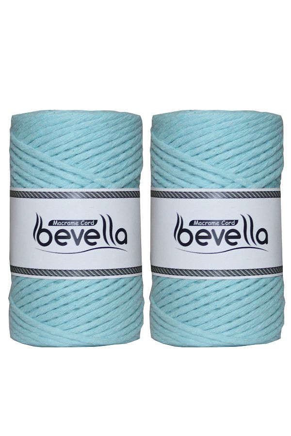 Bevella Macrame Cord-Scannable Macrame Thread Single Twist 3 mm Scanned Macrame Polyester Cotton Thread 2 x 250 gr 1
