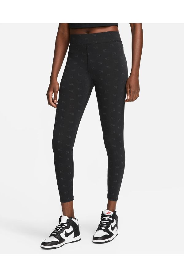 Nike One Cropped Graphic Leggings Women's Sports Tights - - Trendyol