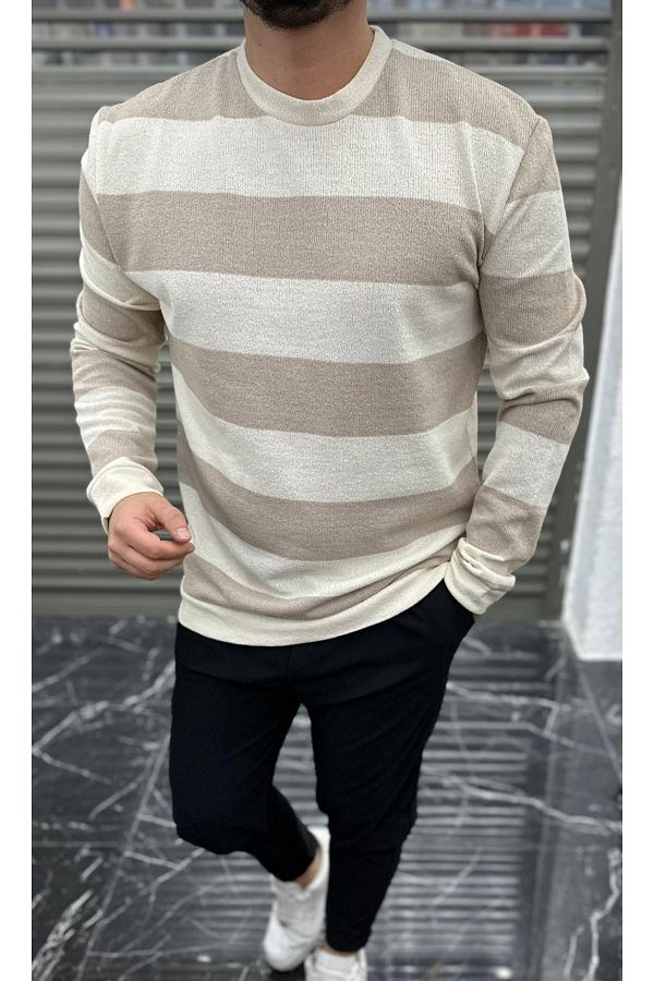 ferywear Oversize Striped Sweatshirt Trendyol