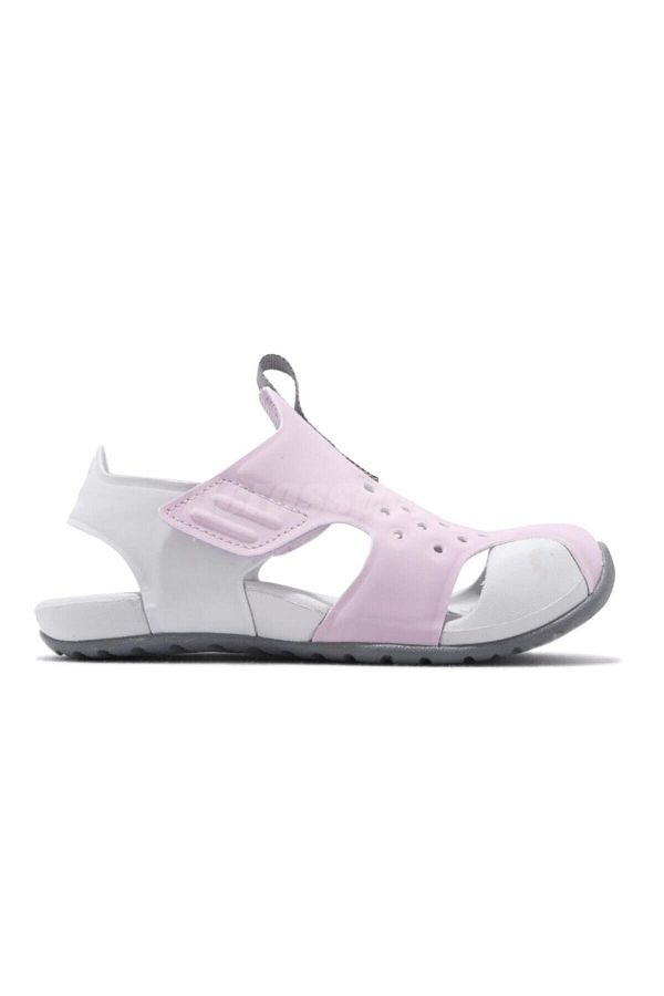 Hot pink nike sandals top