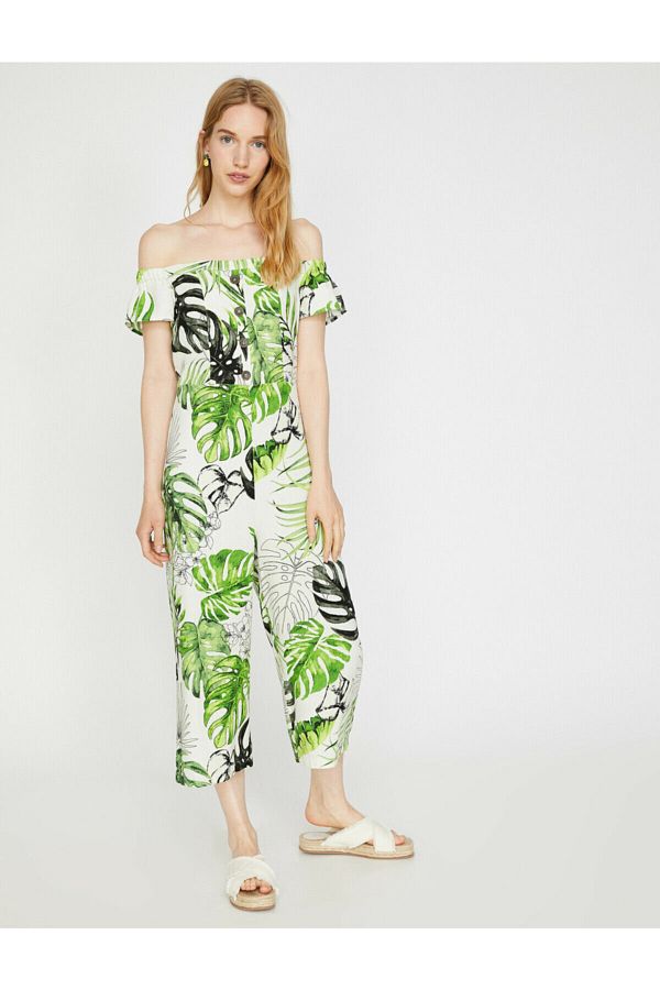 Koton-Salopetă de damă cu modele florale 1