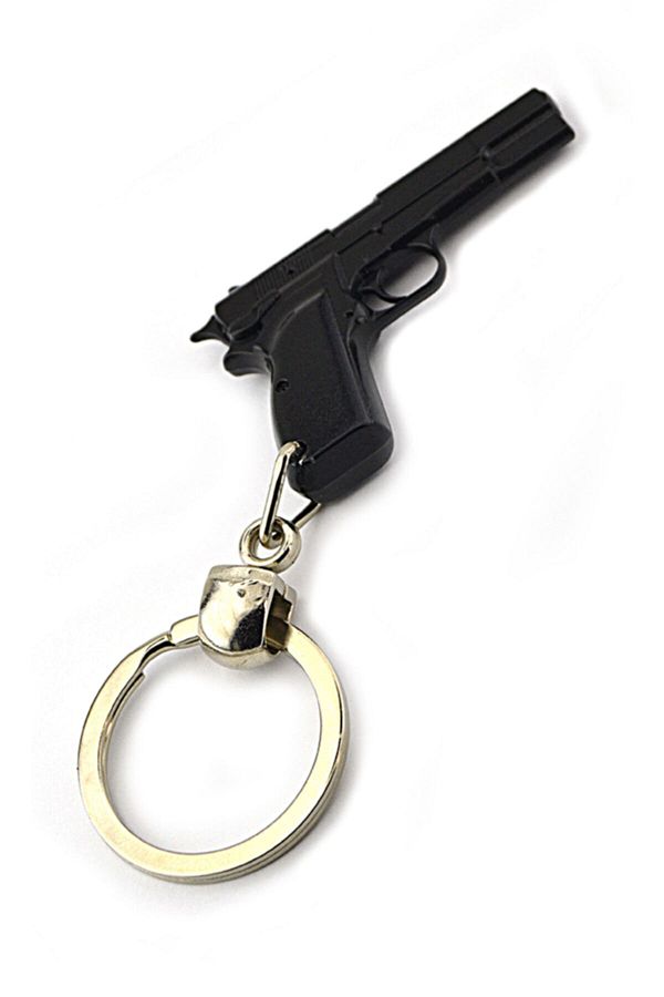 Pistol keychain deals