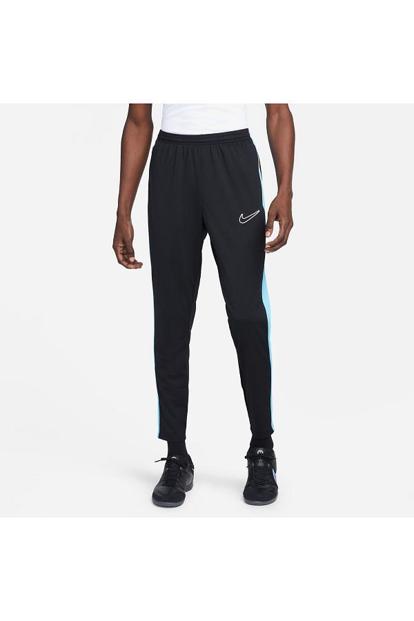 Nike Dri Fit Academy Men s Black Football Sweatpants Black Sweatpants with Blue Stripes Trendyol