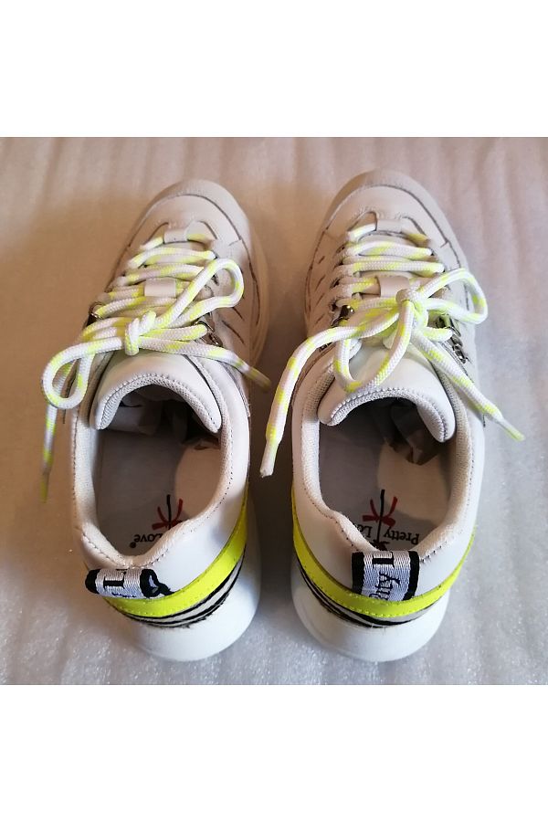 PRETTY LOVE Women s genuine leather white green suede gray feathered zebra combination thick non slip sole soft sports shoes Trendyol