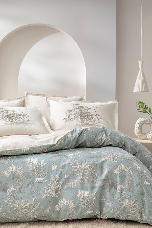 Yataş Aster Çift Kişilik Ranforce Nevresim Seti - Adaçayı