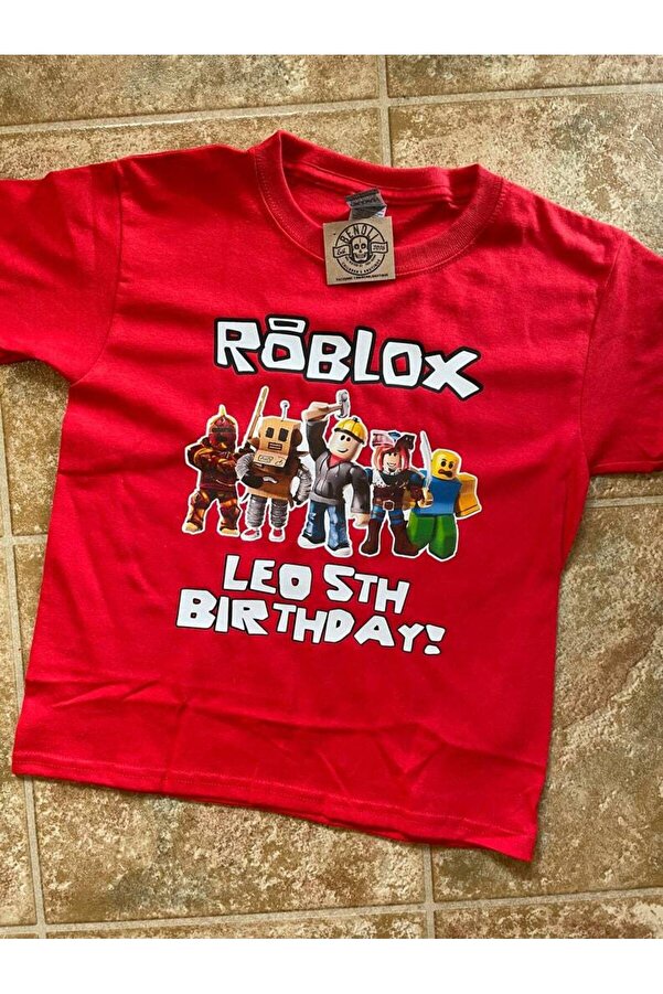 Vordevia Roblox themed birthday t-shirt- Trendyol